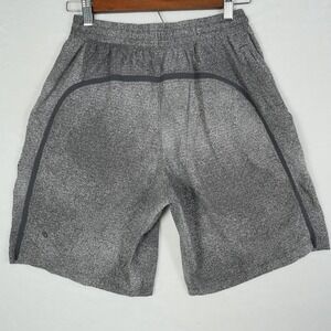 Lululemon Mens THE Short 9 Linerless Heathered Grey Salt Pepper Training Small
